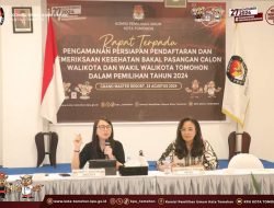 KPU Tomohon Gelar Rakor dan Sosialisasi Pemeriksaan Kesehatan Bakal Calon
