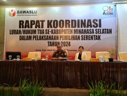 Bawaslu Minsel Gelar Rapat Koordinasi bersama Stakeholder