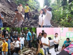 Longsor Terjang Sitaro, Bupati dan Wabup Tinjau Lokasi dan Jenguk Korban