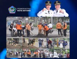 Pasca Banjir, Pemkot Bitung Turunkan OPD dan BUMD Gelar Kerja Bakti Massal