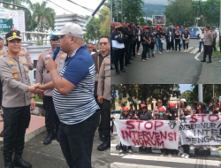 Kapolres Bitung Pimpin Pengamanan Aksi Damai Soal Tanah KEK