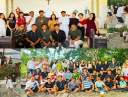 Usai Dilantik, OMK Tombuluan Rekreasi Sambil Bersihkan Sampah Pantai Mokupa