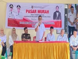 Kepedulian Bupati Sirajudin Lasena, Pemkab Boltara Gelar Pasar Murah di Inomunga