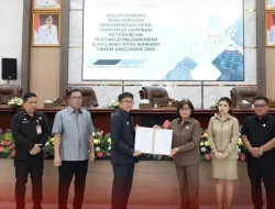 Andrei Angouw dan Richard Sualang Hadiri Paripurna Penyampaian Rekomendasi LKPJ 2025