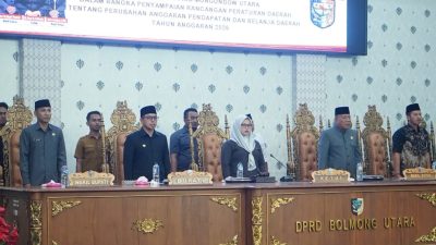 Ranperda Perubahan APBD 2026 Disampaikan, Bupati dan Wabup Boltara Hadiri Paripurna DPRD